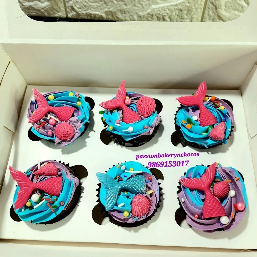 Mermaid Themes Cupcakes